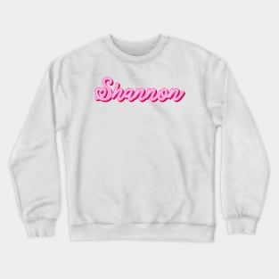 Shannon name pink heart Crewneck Sweatshirt